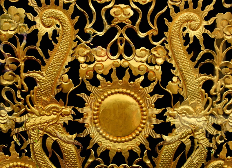 bird, craft, metal, ceiling, 1080P, ornate, close-up, swirl, decor, no people, art and craft, chinese tradition, design, colored, full frame, gold colored