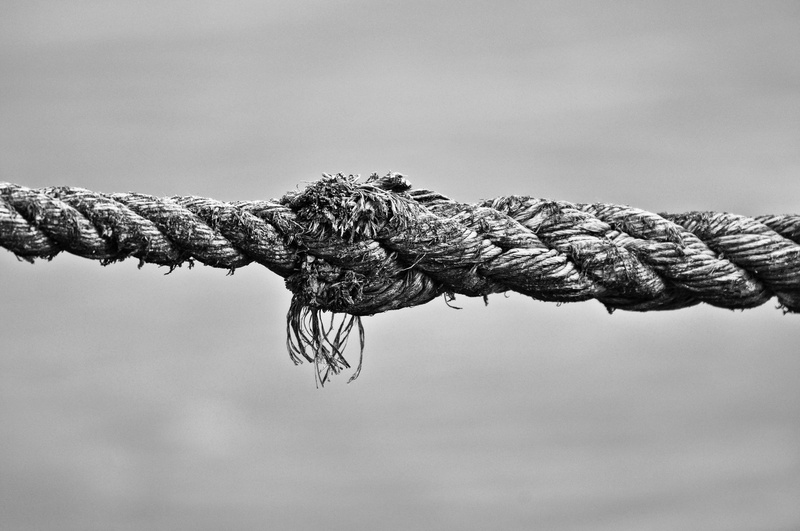 tied knot, equipment, line, knot, wire, strength, pattern, metal, nature, safety, nautical, steel, copy space, day, tied, outdoors, attached, durability
