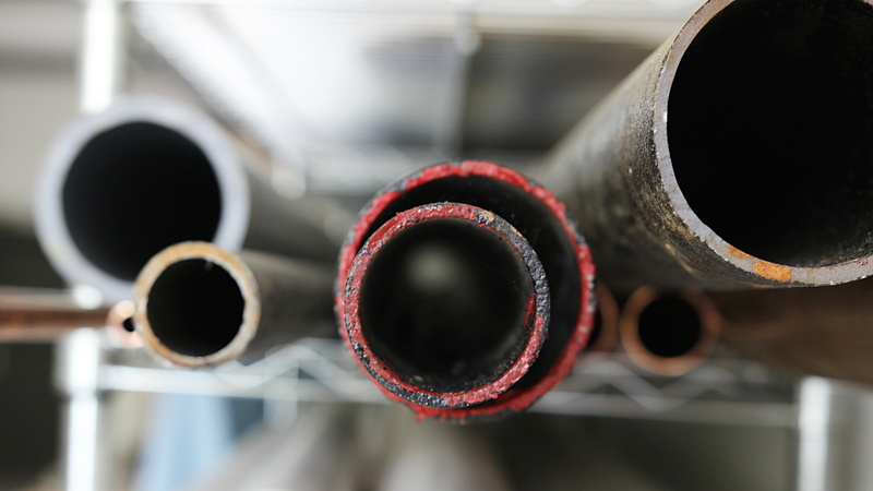plumbing, photography, indoors, transportation, tube, jet engine, air vehicle, metal, close-up, pipes, industrial, steel, closeup, pipe - tube, plastic