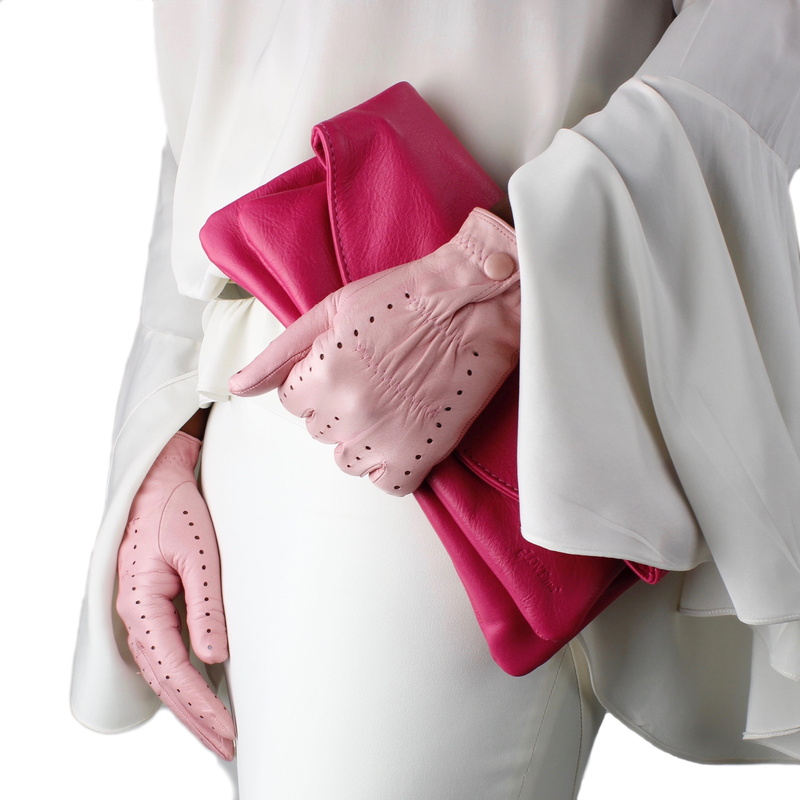 indoors, orange, leather, scarf, elegant, fashion, glove, white background, color, clothing, skin, bag, hands, pink color, business, close-up, still life