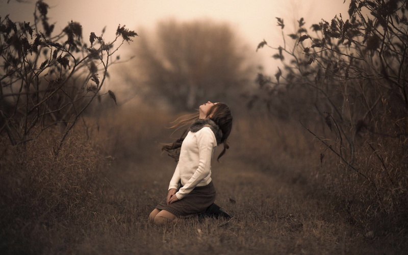 eyes closed, women, tree, grass, fog, full length, land, young adult, plant, long hair, adult, beauty girl image 1920x1200, depression - sadness, contemplation