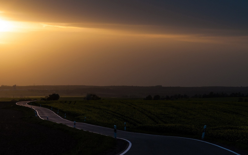 tranquility, plant, the way forward, sunset, scenics - nature, sun, no people, tranquil scene, sky, sign, beautiful nature  for desktop 1920x1200, environment