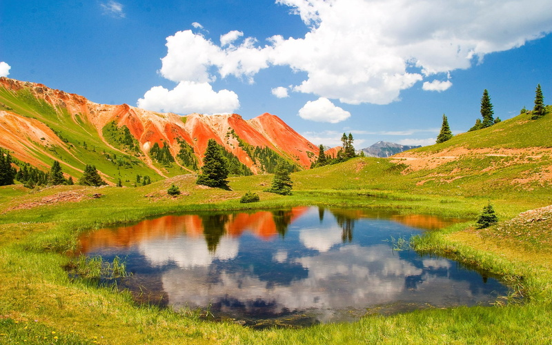 day, non-urban scene, reflection, beauty in nature, mountain, tranquility, cloud - sky, lake, environment, photo nature beauty image 1920x1200, no people