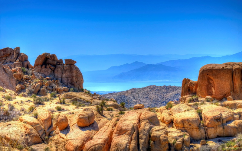 sky, no people, remote, tranquility, blue, nature, eroded, rock, solid, arid climate, formation, climate, rock - object, mountain, 1080P, rock formation