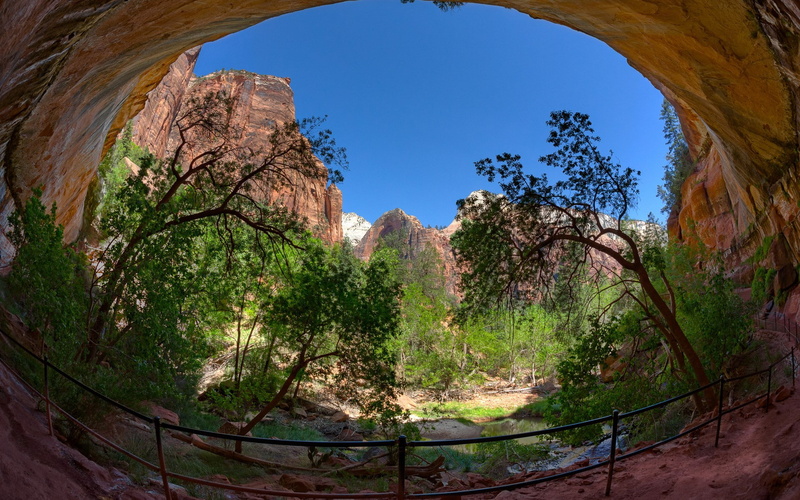 arch, tranquil scene, land, sky, green color, architecture, scenics - nature, growth, clear sky, no people, non-urban scene, day, beautiful scenes of nature hd images 1920x1200