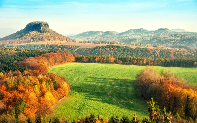 landscape, mountain, mountain range, land, change, nature, cloud - sky, tranquil scene, no people, idyllic, tree, growth, 1080P, scenics - nature, green color