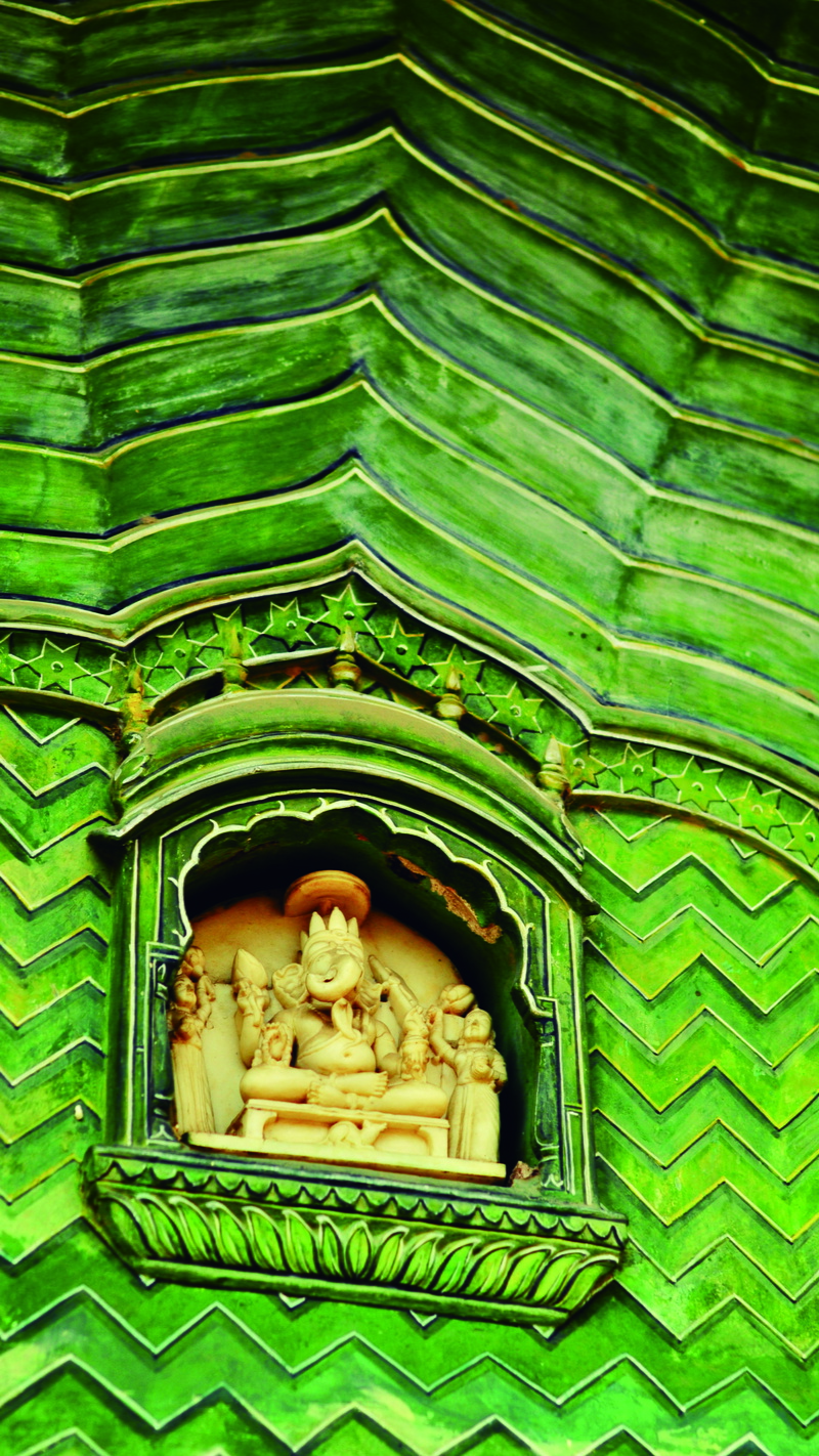 jaipur, banana leaf, food and drink, india, full frame, no people, religion, day, backgrounds, pattern, 4K, directly above, hindu, close-up, leaves, green
