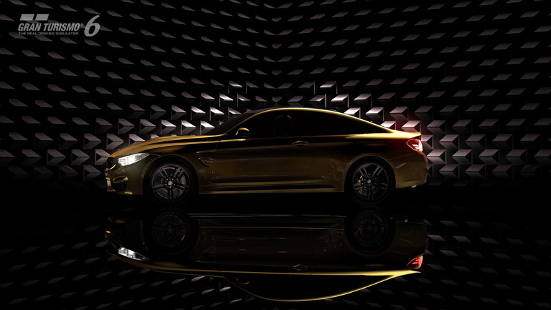high angle view, architecture, BMW M4 Coupe, video games, Gran Turismo, city, transportation, pattern, wealth, no people, BMW M4, vintage car, land vehicle