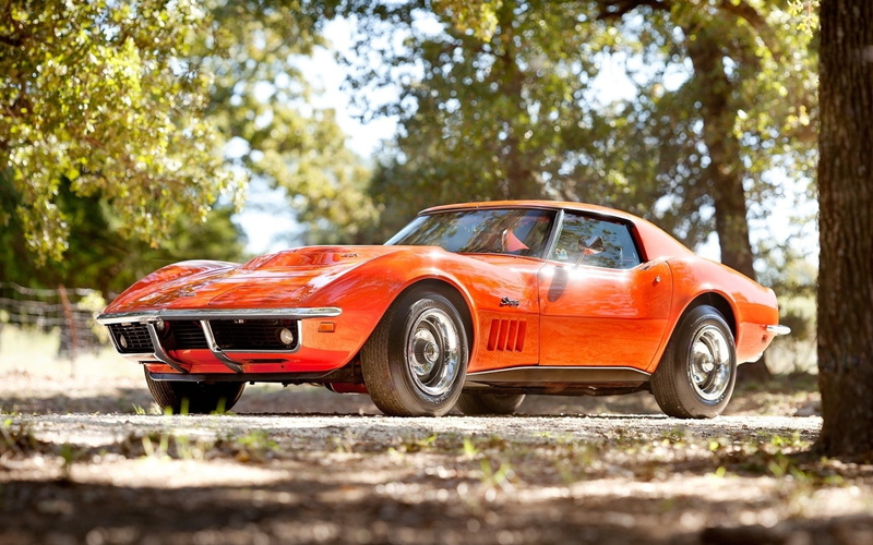 cars, chevrolet, art, stingray, 1080P, c3, corvette, hd, 1969, c