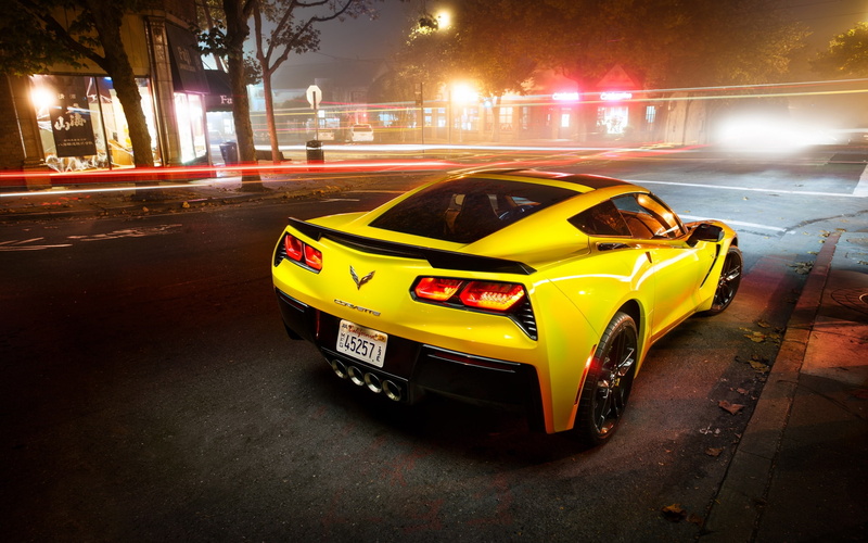 chevrolet corvette, stingray, chevrolet, stingray z51, 1080P, muscle car, corvette, yellow