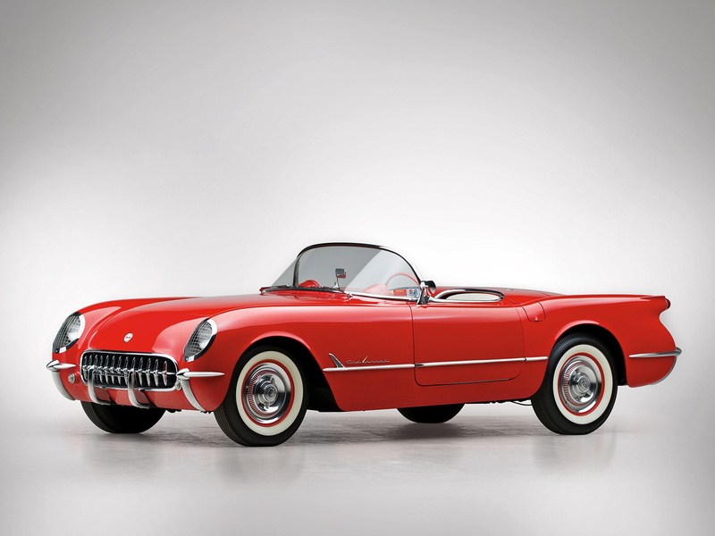 land vehicle, sports car, chevrolet corvette c1, retro styled, luxury, wheel, indoors, 1080P, mode of transportation, racecar, red, wealth, convertible