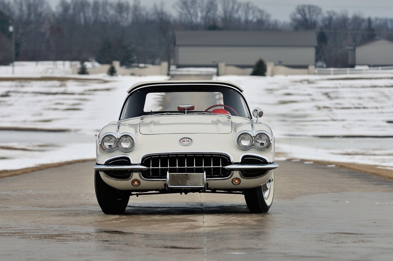 720P, fuel, 1958, cars, 283-290, injection, convertible, corvette, chevrolet, classic, (c1), showcrest, white, chevy