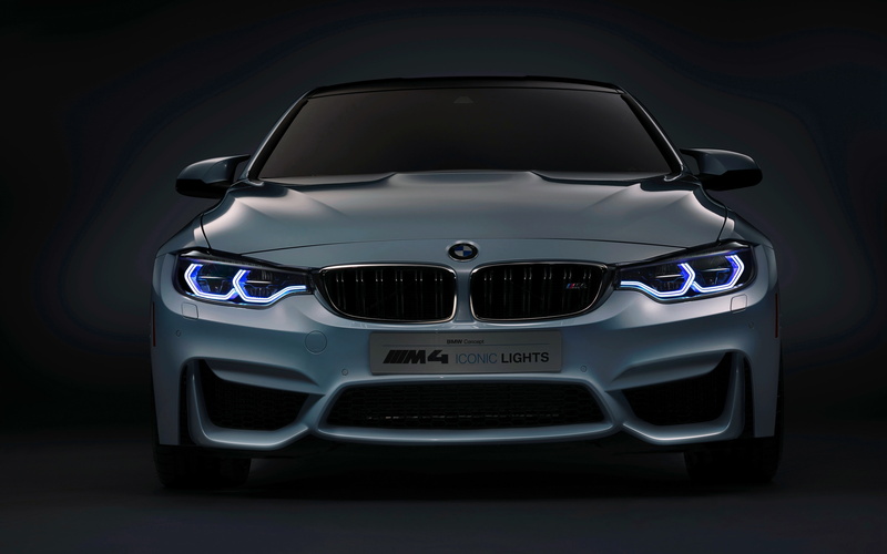 m, silver, Iconic Lights, BMW, 4K, BMW M4, 4K, photo, Concept