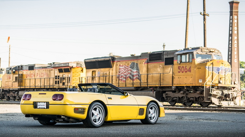 Car, Old Car, Sport Car, Convertible, Chevrolet, Yellow Car, Chevrolet Corvette (C4), 1080P