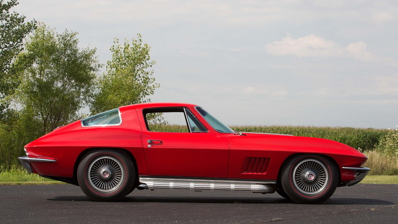 coupe, cars, 720P, chevrolet, (c2), corvette, red, 1967