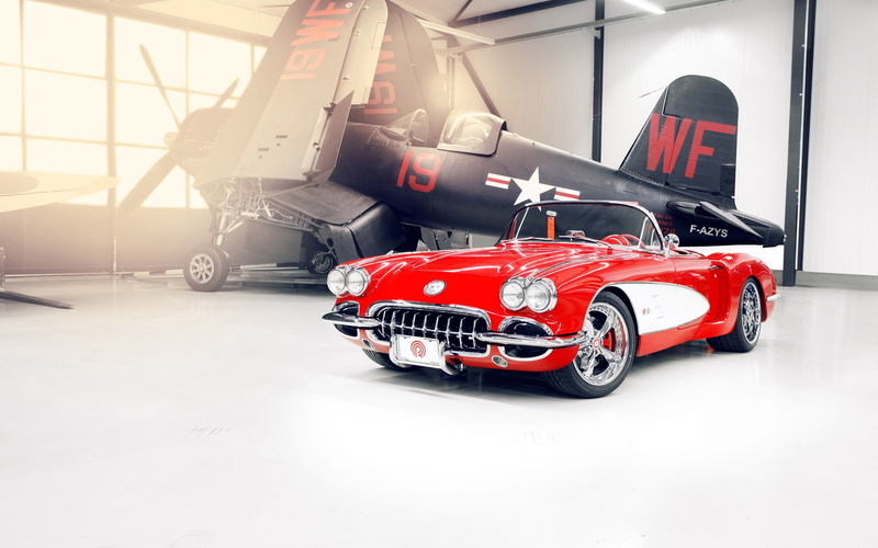 1080P, Corvette, coupe, Chevrolet Corvette, chevrolet, red, custom, classic