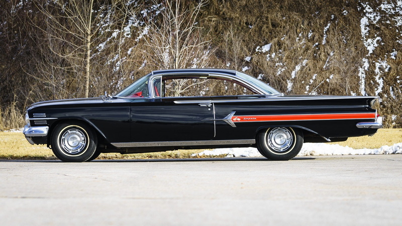chevrolet, 1960, 720P, black, impala, cars