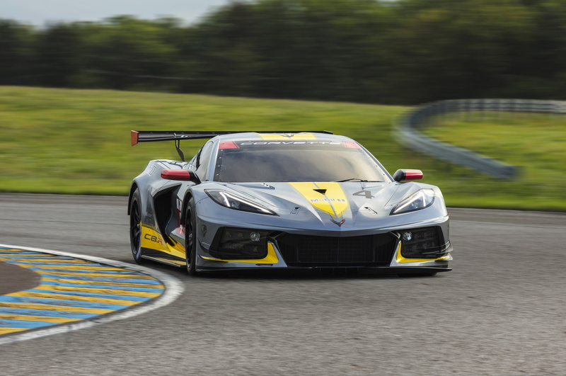 5K, the sky, trees, movement, sports car, machine, track, Chevrolet, C8.R