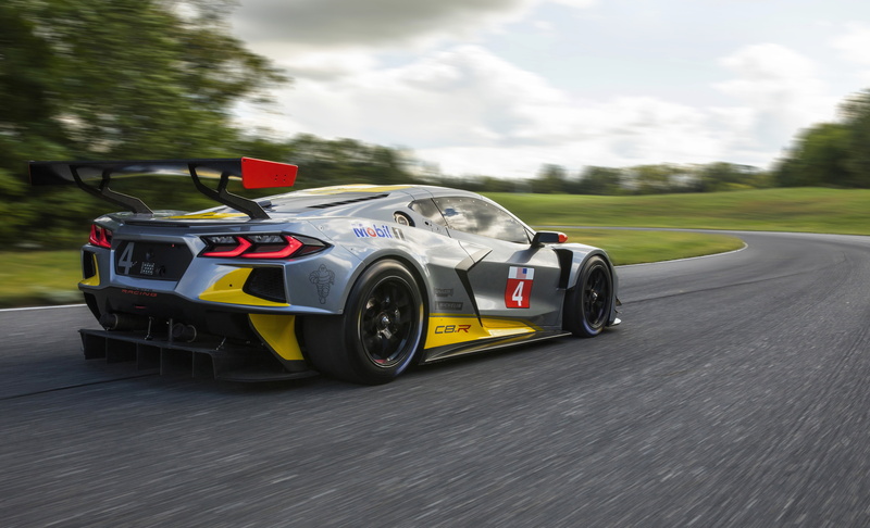 movement, Chevrolet, sports car, C8.R, 5K, track, the sky, machine