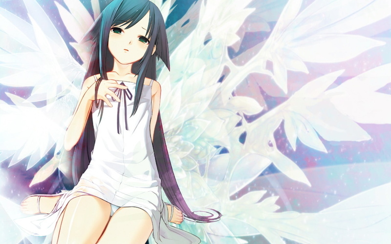sexy anime, indoors, sunlight, front view, Sad, clothing, Blue Hair, beautiful woman, adult, beauty, Saya No Uta, real people, loli, looking at camera