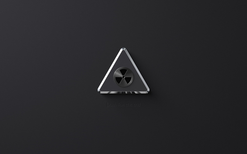 creativity, The end, electricity, Button, black background, single object, sign, shape, digital, safety, communication, studio shot, warning sign
