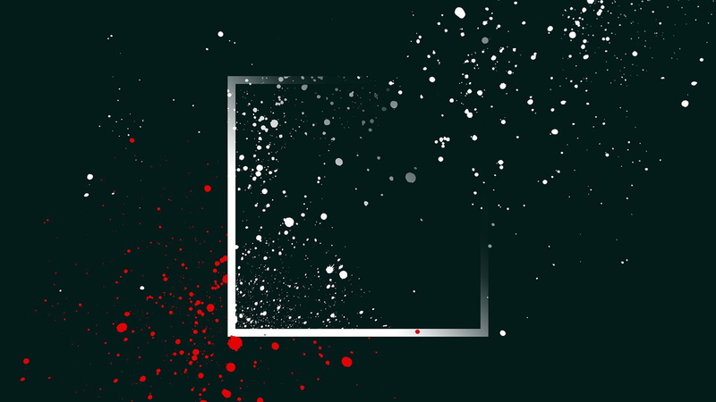 abstract, 1080P, dots, Simple Background, digital art, black, Paint Splatter, white, red, minimalism, Square