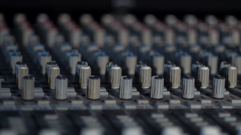 volume, equipment, indoors, control, arts culture and entertainment, studio, keypad, mixing, 4K, sound, selective focus, close-up, audio equipment, sound recording equipment