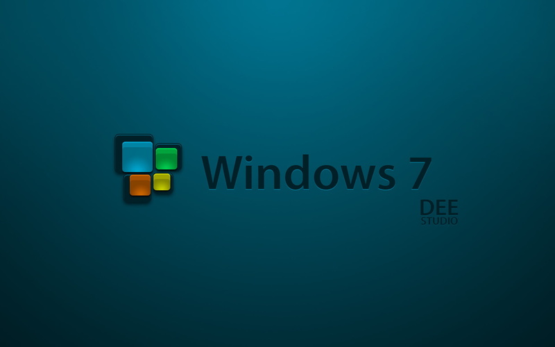 windows 7, 1080P, logo, seven, background, dee studio, icon