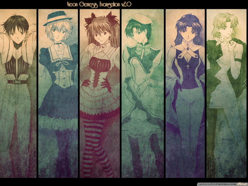 1080P, Katsuragi Misato, Akagi Ritsuko, Neon Genesis Evangelion, Asuka Langley Soryu, Ayanami Rei, anime, Ikari Shinji