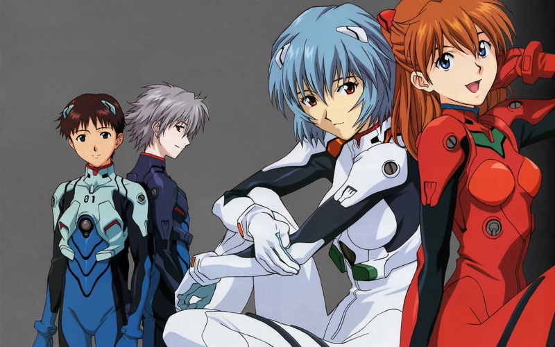 creativity, real people, representation, halloween, two, male likeness, female, offspring, anime, human representation, front view, males, Neon Genesis Evangelion