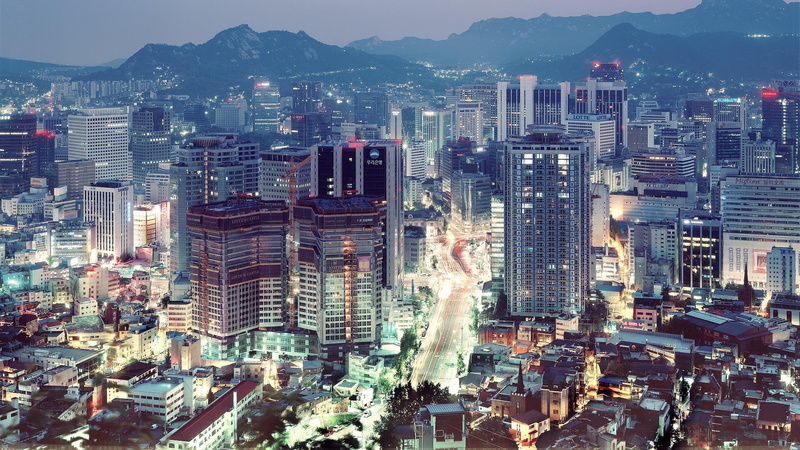 lights, city, 1080P, nature and landscapes, night, streets, tokyo, mountains