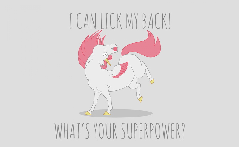 studio shot, text, Unicorn, humor, fun, Pink, communication, lick, indoors, mammal, Yellow, copy space, art and craft, creativity, back, Funny, pagacorn