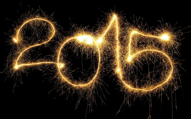 New, 2K, Year, Fireworks, Beautiful, Night, 2015