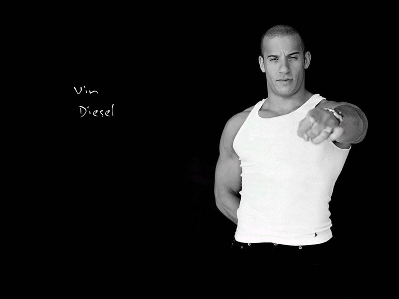 vin diesel, sport, white, men, mid adult, indoors, human Muscle, smiling, athlete, sports Training, caucasian Ethnicity, strength, diesel, black And White