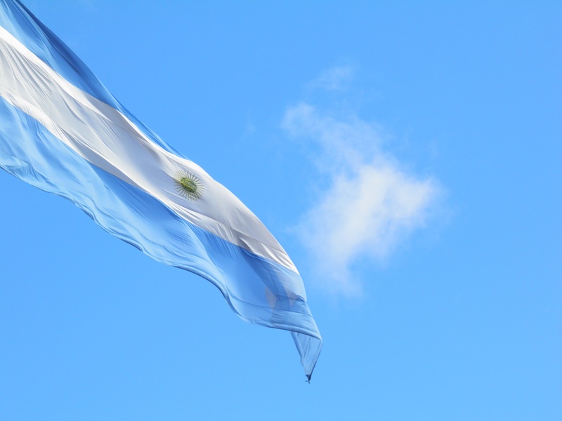 shape, wind, blue, celeste, flag, motion, copy space, nature, directly below, low angle view, transparent, sunlight, 2K, white color, argentina, mid-air