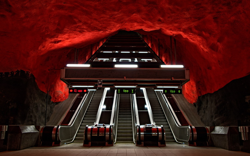 humor, Escalator, Hell, red, 1080P, stairs, horror, Dark