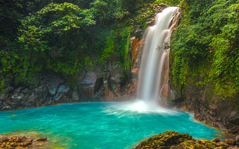 rio, 1080P, waterfall, beautiful, celeste