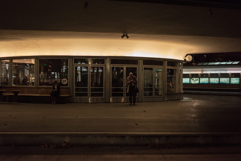 5K, railroad station platform, zürich, swiss, men, swizerland, train, outdoors, station, zurich, rail transportation, transportation, closed, sunset, group of people