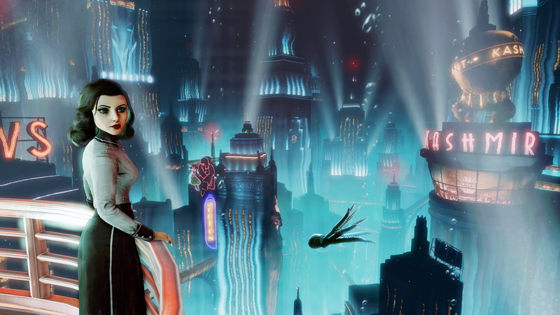 Irrational Games, indoors, the city, young adult, light, Elizabeth, DLC, BookerDeWitt, human representation, symbol, three quarter length, 2K Australia