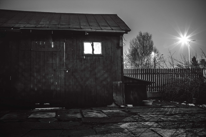 garage, street, longexposure, late, city, lighting equipment, dark, light, residential district, night, no people, wood, house, entrance, outdoors, building