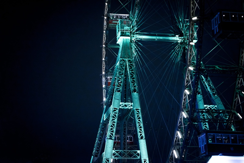 low angle view, lunapark, illuminated, night, park, nature, big, sailboat, clear sky, industry, built structure, no people, sky, transportation, travel