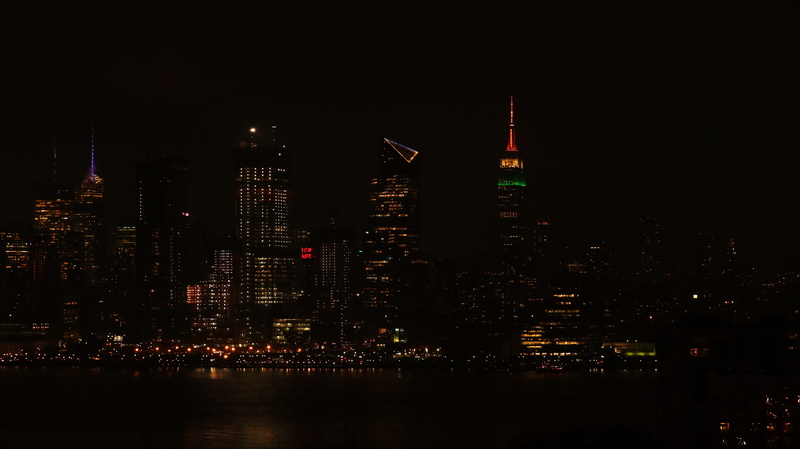 glow, architecture, cityscale, hoboken, town, dark, metropolis, tall - high, united states, cityscape, night life, built structure, apartment building
