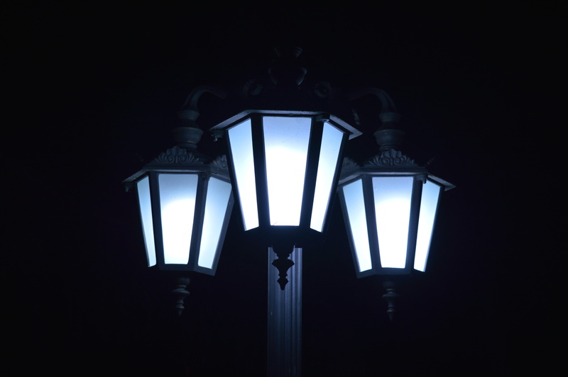 black, 5K, night, lantern, blue, lights, black background