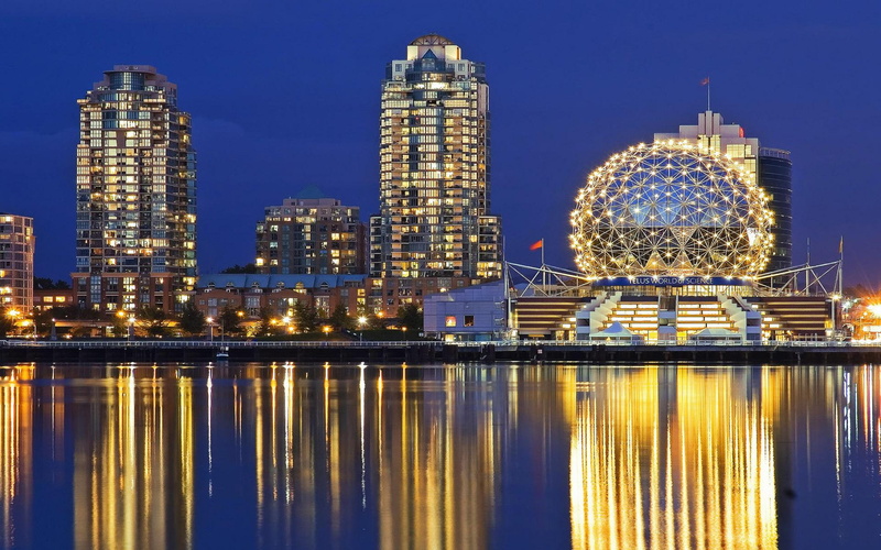 science, 1920x1200, alberta, telus, gray, telus world of science, yellow, canada, world, building, edmonton, 1080P