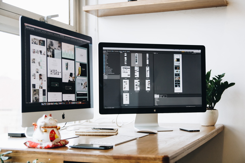 apple, communication, desktop pc, occupation, imac, working, display, electronics, indoors, no people, photoshop, keyboard, devices, connection, computer monitor