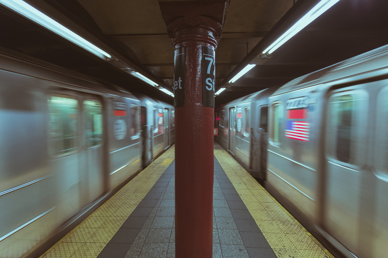 speed, subway, 5K, urban, blurred motion, arrival, no people, train, public transportation, travel, illuminated, new york city, united states, transporation