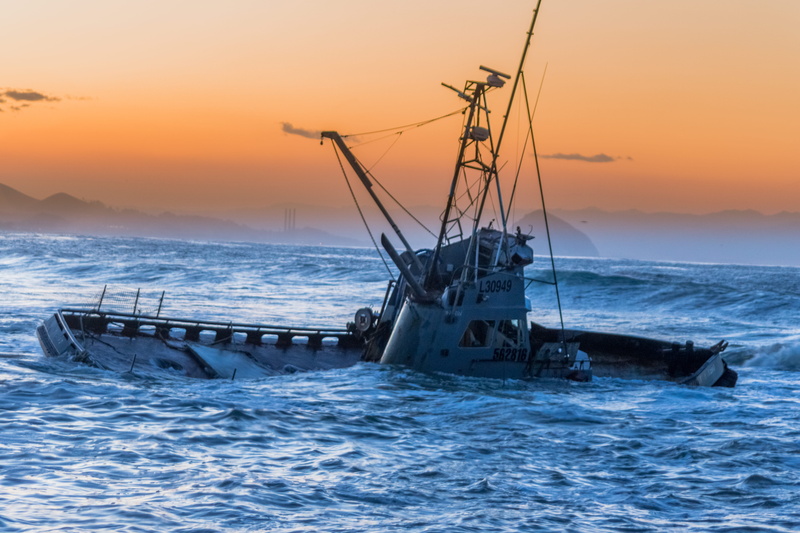 nature, nautical vessel, orange color, wrecked, surf photography, non-urban scene, surf, golden hour, love, boat, 5K, idyllic, outdoors, ocean, waves