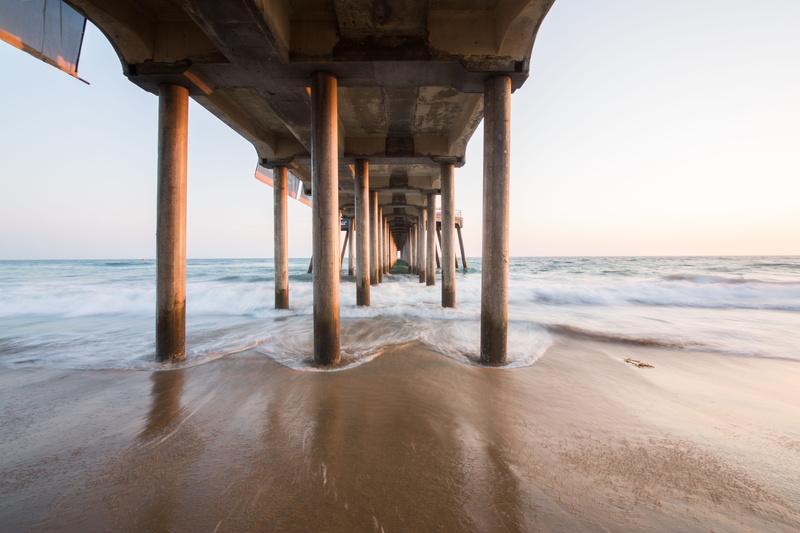 adventure time, tunnel, adventure, exploring, huntington beach, motion, photography landscape, sea, united states, scenics - nature, horizon over water