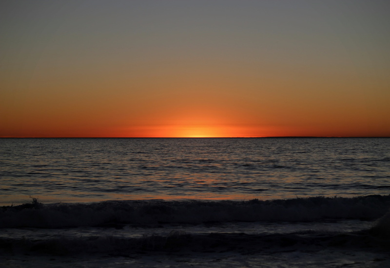 sky, ocean, united states, oceanside, scenics - nature, sunset, sea, horizon over water, idyllic, water, outdoors, beach, tranquil scene, seascape, horizon