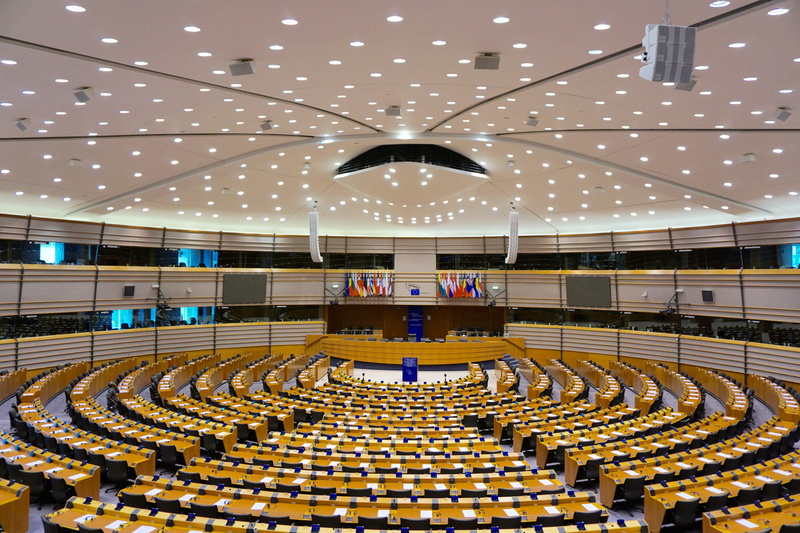 chair, convention center, seats, auditorium, eu, flags, hall, empty, absence, brussels, bench, union, large group of objects, europe, policy, ceiling, arts culture and entertainment